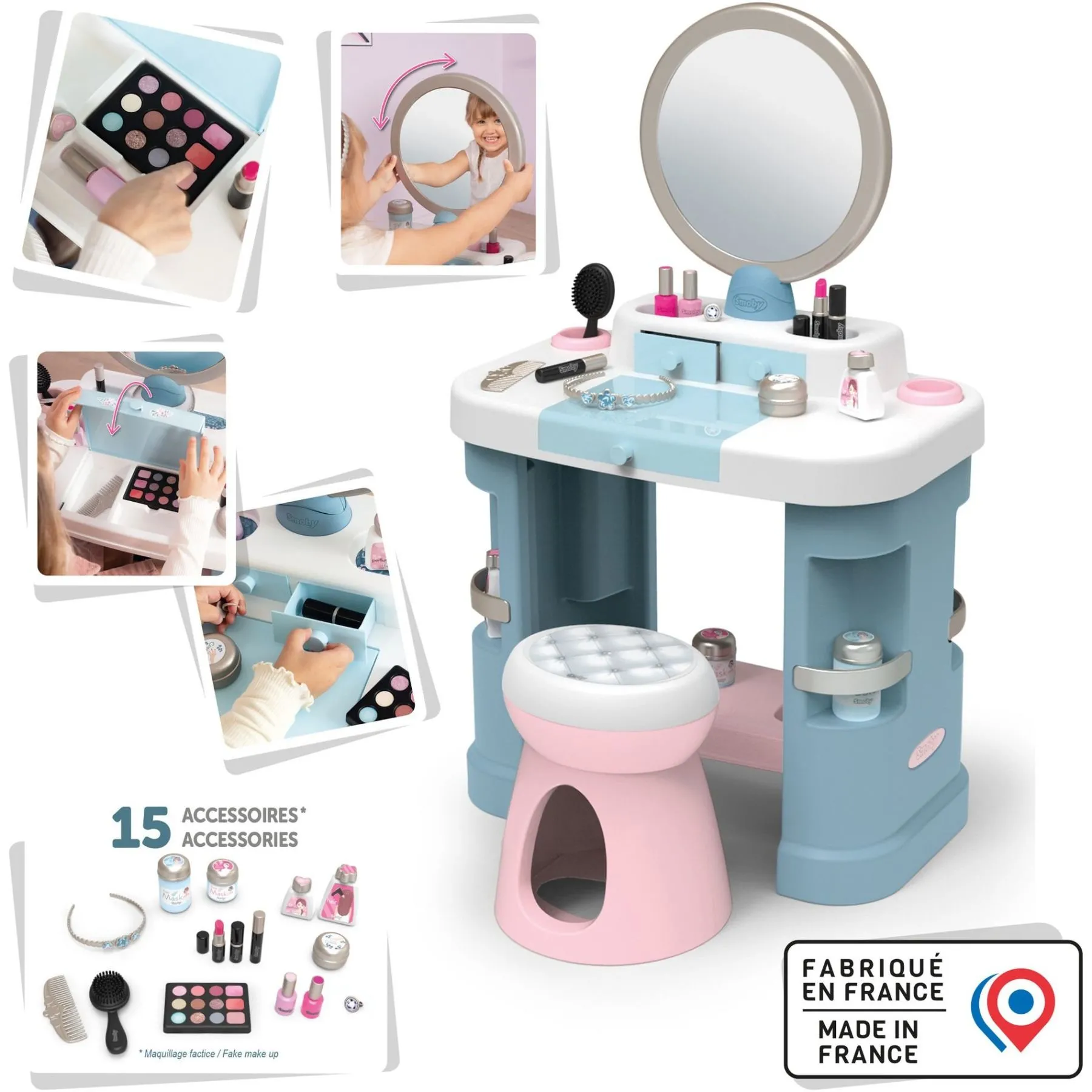 Ігровий набір &quot;Б&#039;юті столик&quot; з набором косметики, 15 аксес., 53,7х34,4х85 см, 3+