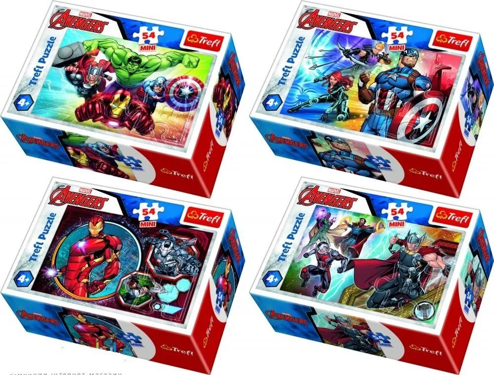 Пазли - &quot;54 міні&quot; - Герої / Disney Marvel Месники Trefl