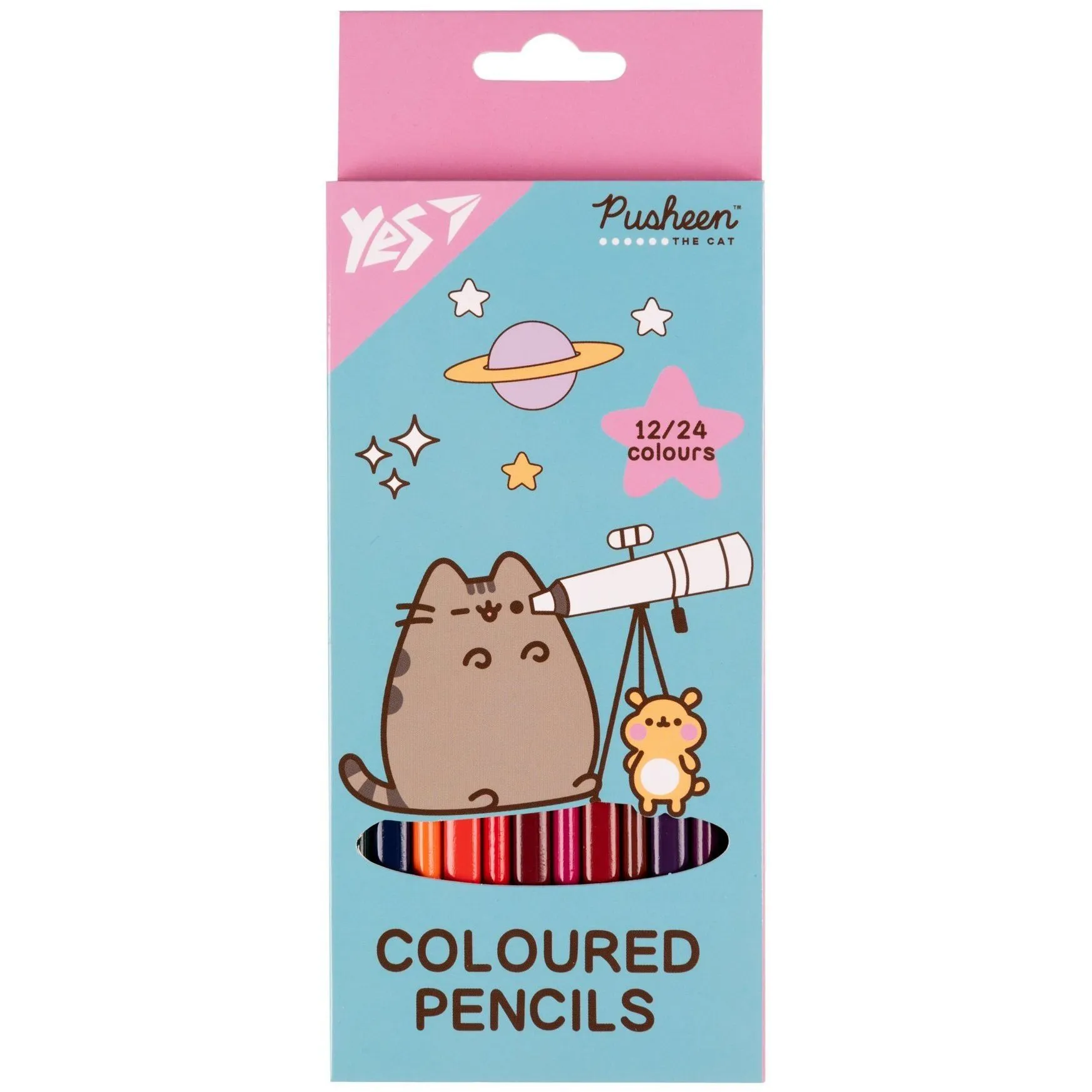 Олівці кольорові Yes 12/24 кол. "Pusheen. Cheek"