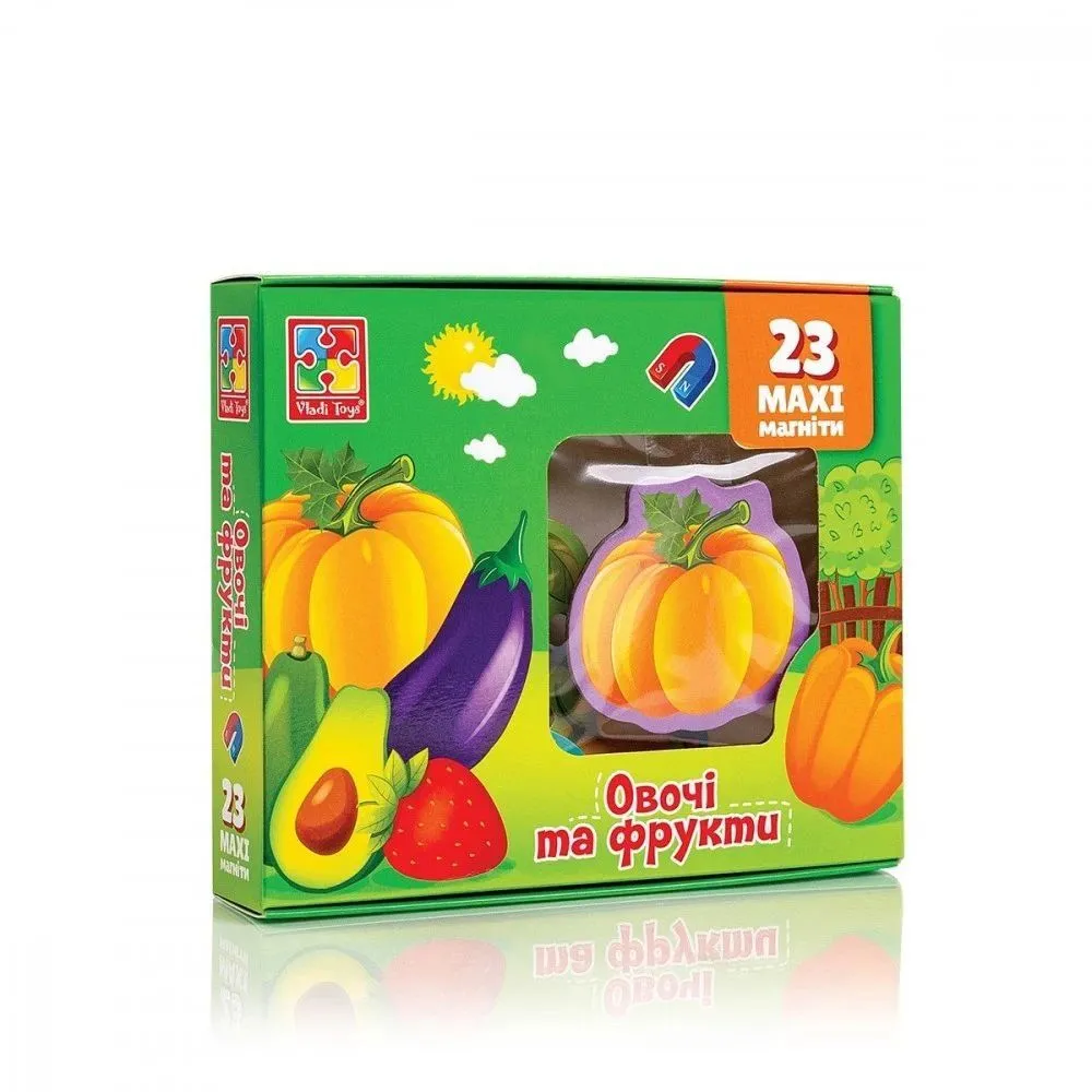 Гра настільна "Набір магнітів. Овочі та фрукти" VT3106-28