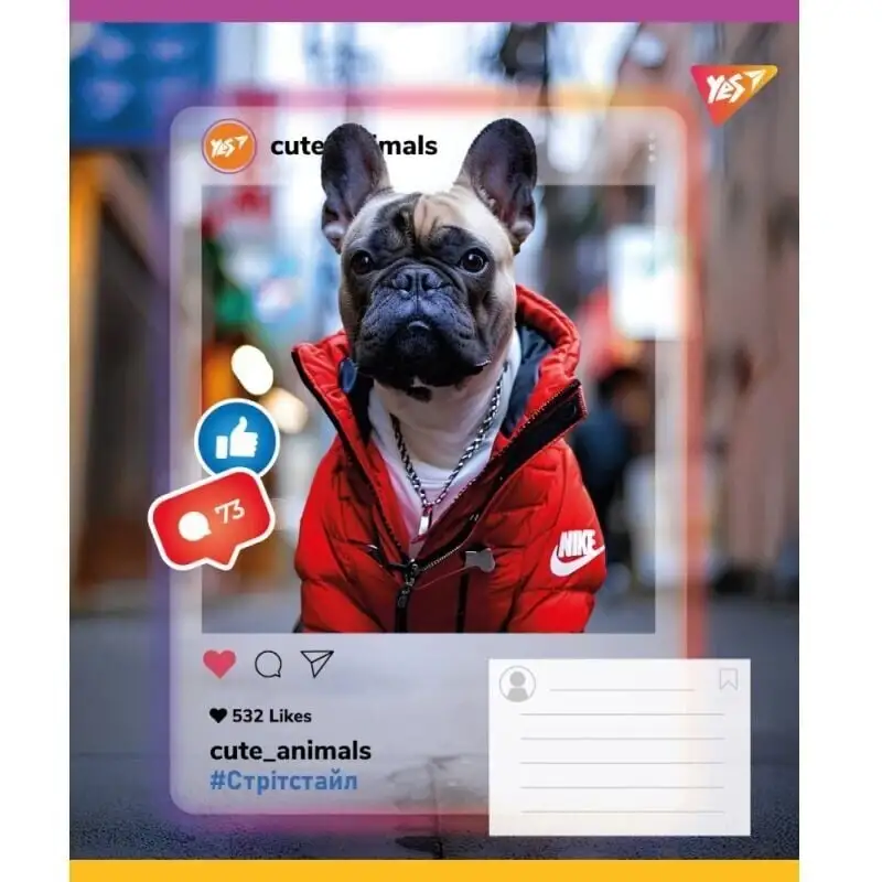 А5/48 кл. Yes Cute animals, зошит учнівський загальний
