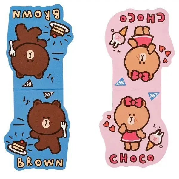 Закладки магнітні Yes &quot;Line Friends Brown and Choco&quot;, 2шт