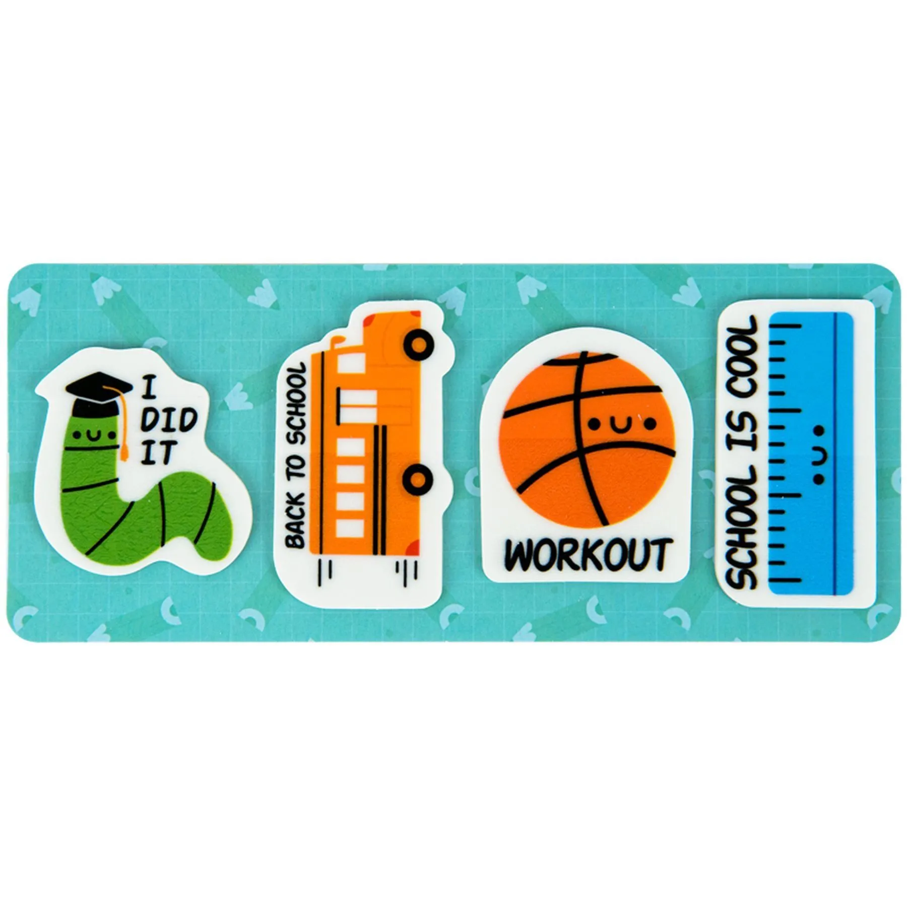 Закладки пластикові 4x20 шт, 35х50 мм, School