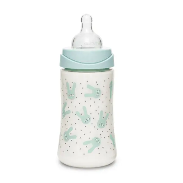 Пляшечка &quot;Hygge - Затишні історії&quot; 270 мл (трьох позиційна соска), бірюзова, Suavinex