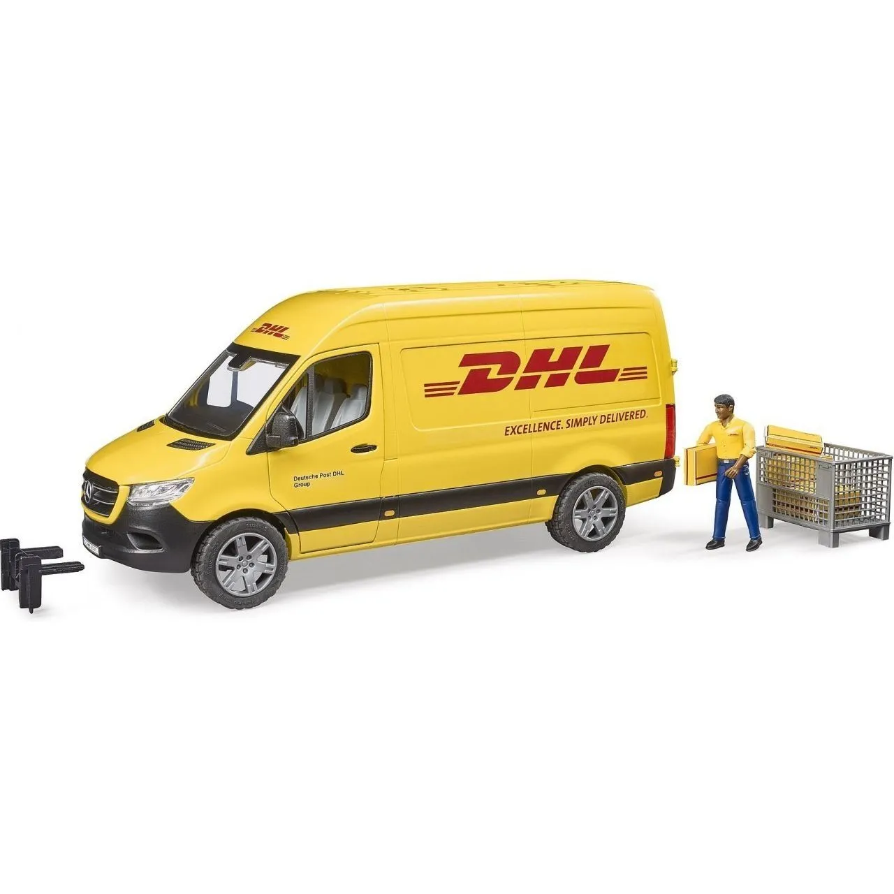 Набір іграшковий - автомобіль MB Sprinter кур'єр DHL з фігуркою