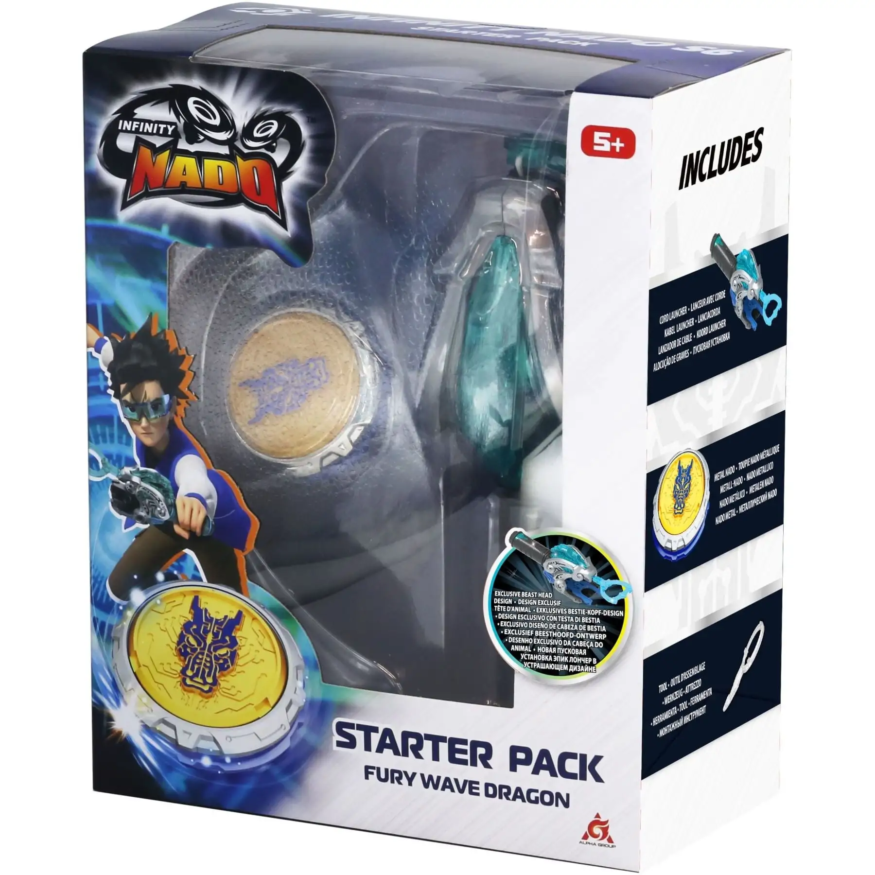 Дзиґа Infinity Nado VI серія Starter Pack Fury Wave Dragon Лютий Дракон
