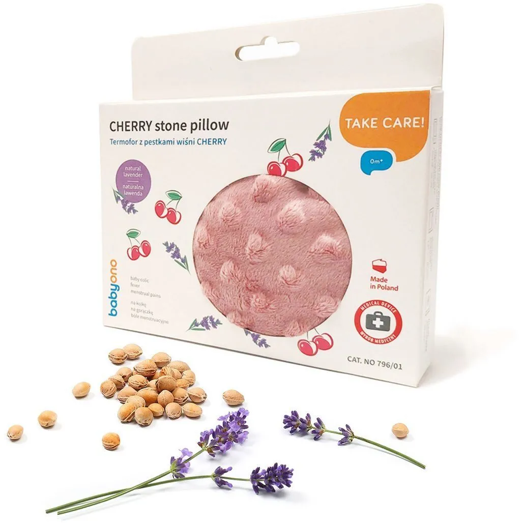 Грілочка з кісточок вишні та ароматом лаванди (13х16 см.) Рожевий / &quot;Babyono&quot;