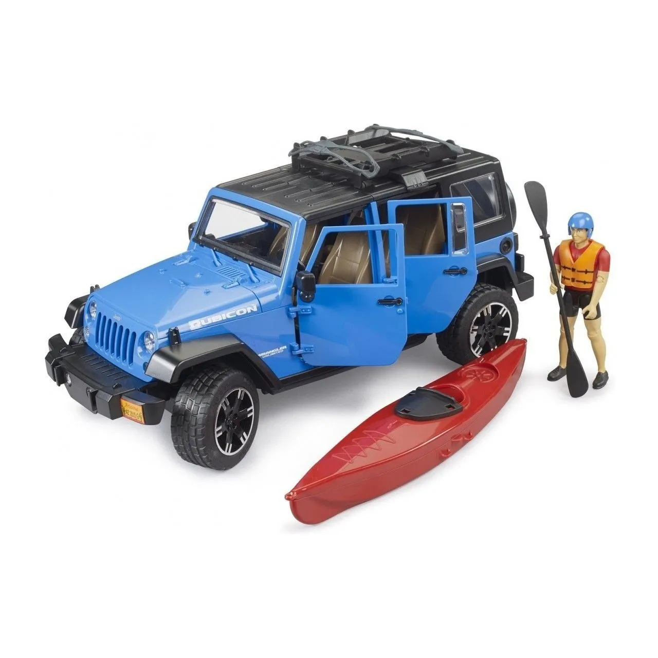 Набір іграшковий. Автомобіль Jeep Wrangler Rubicon Unlimited з каяком та фігуркою