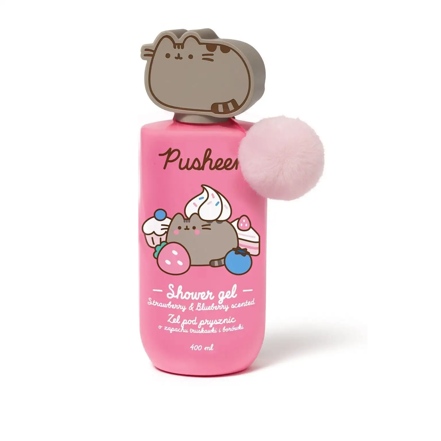 Гель для душу з ароматом полуниця та чорниця ТМ "Pusheen", 400 мл