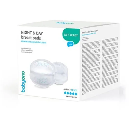 Вкладки лактаційні "DAY &amp; NIGHT" (40шт/уп.) /"Babyono"