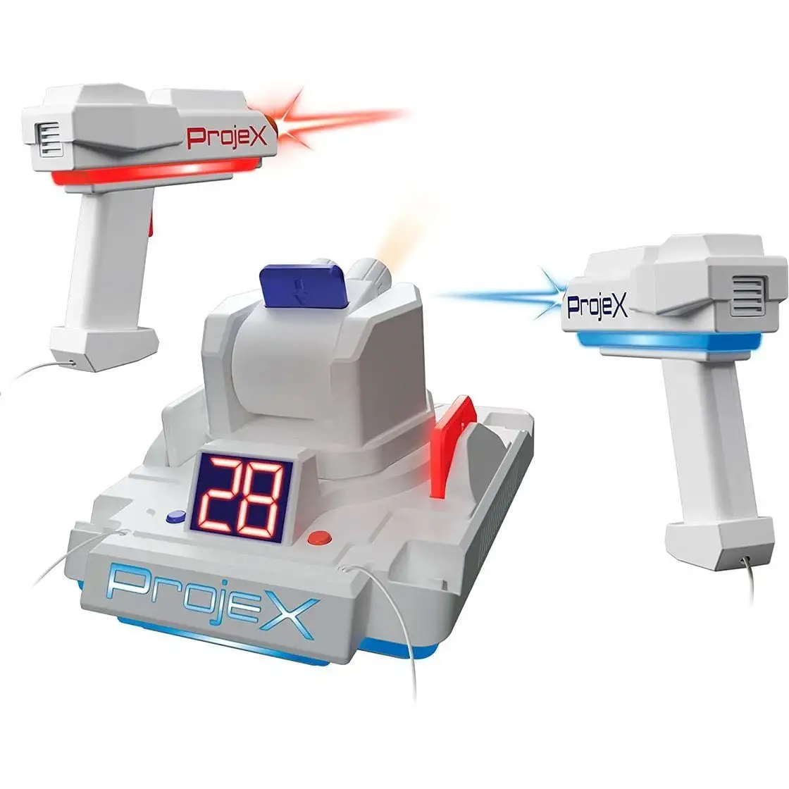 Ігровий набір для лазерних боїв - ПРОЕКТОР LASER X ANIMATED (2 ігр. бластери, 3 слайда-цілі)