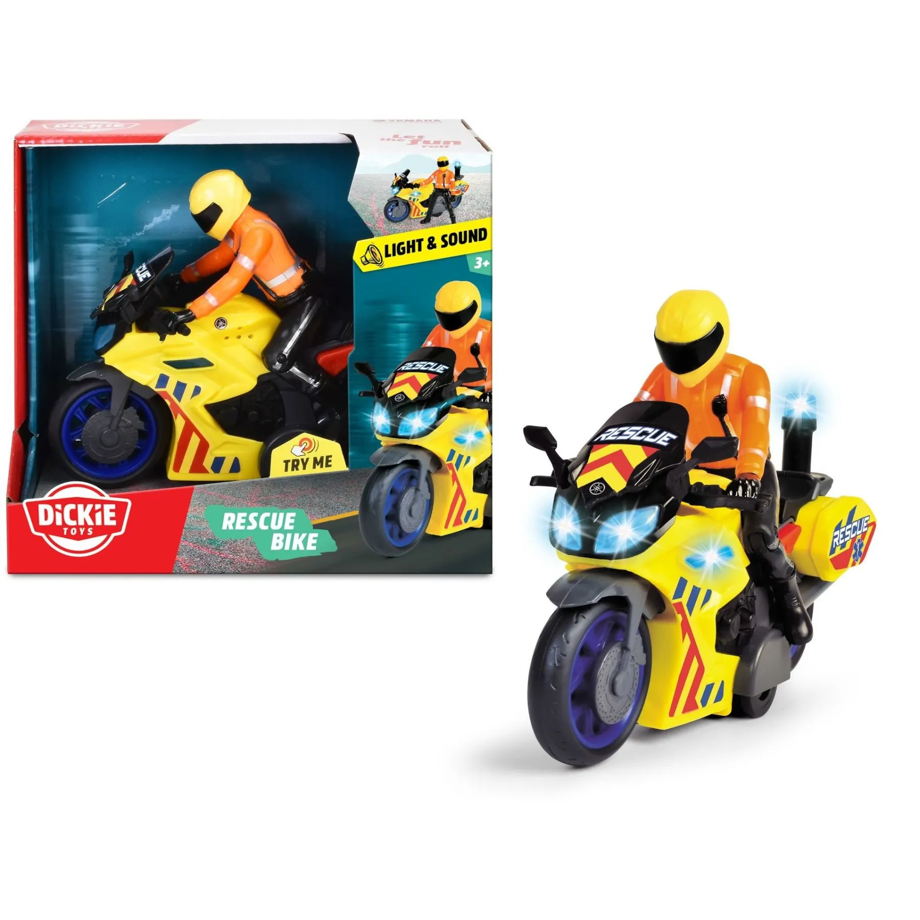 Мотоцикл &quot;Рятувальний патруль&quot; з фігуркою, зі звук. та світл. ефект., 17 см, 3+