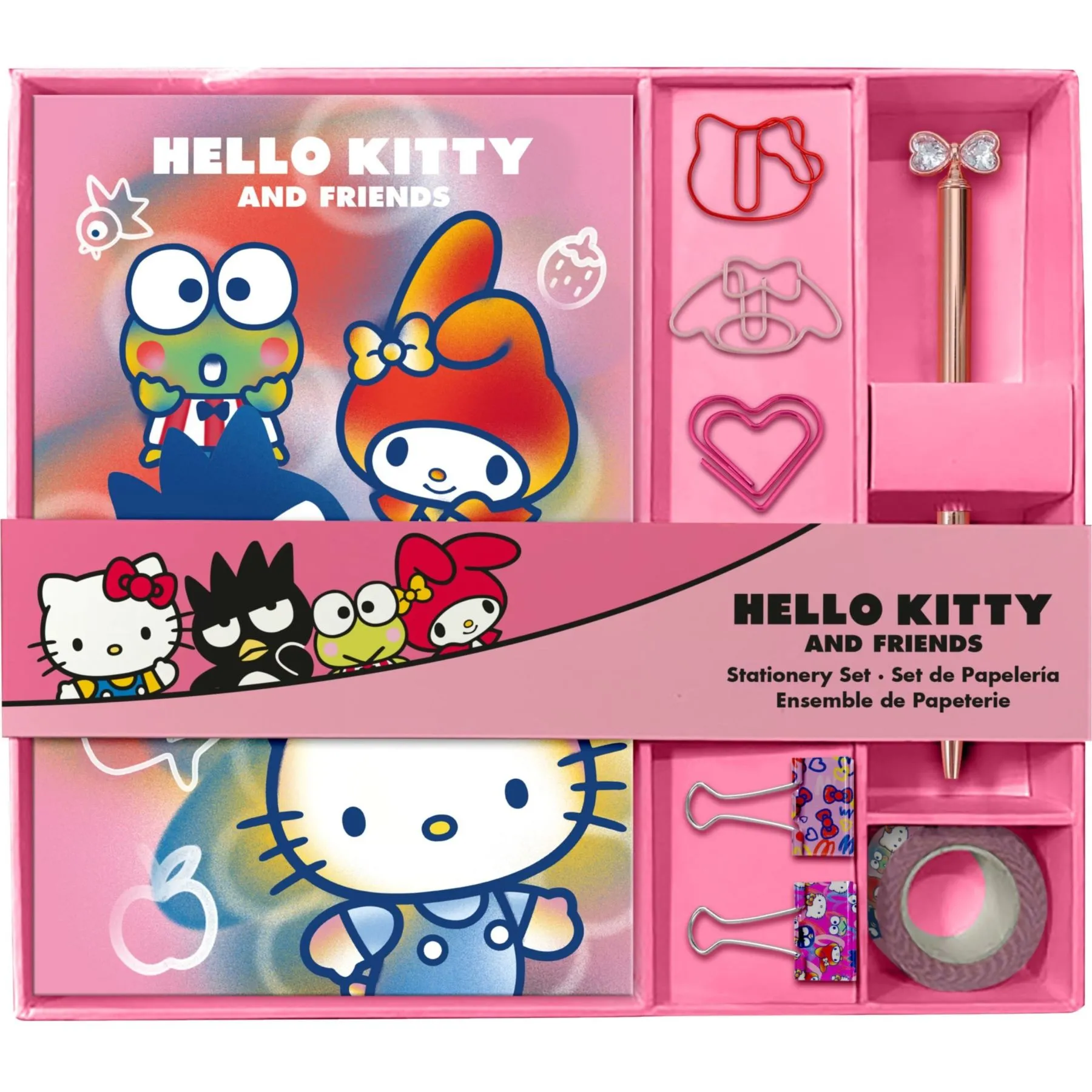 Набір канцелярських товарів Hello Kitty, блокнот + аксесуари