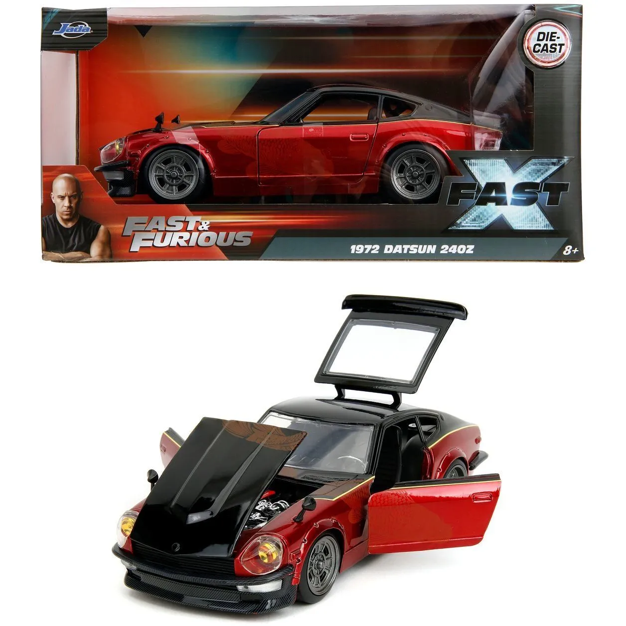 Машина металева Jada "Форсаж" Hiccaн Дaтcyн 240Z, масш. 1:24, 8+