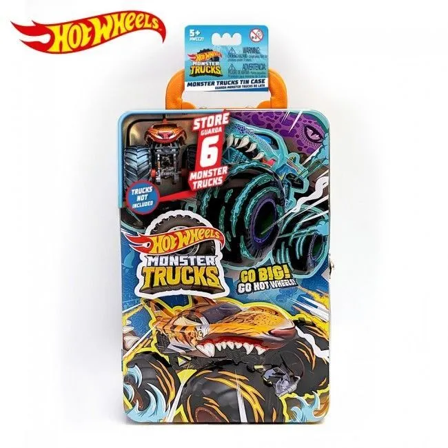 Металевий контейнер для зберігання машинок серії &quot;Monster Trucks&quot; Hot Wheels
