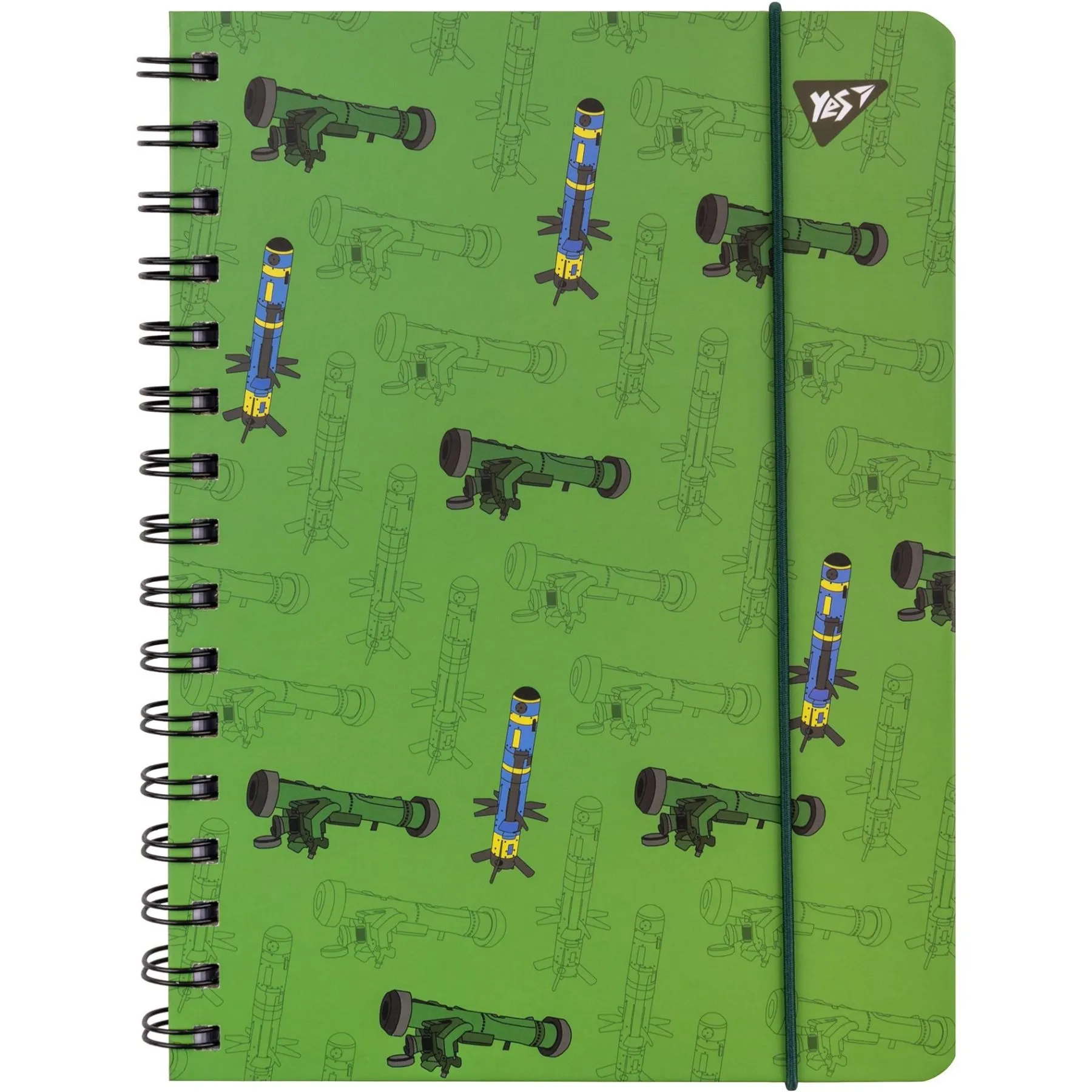 Блокнот YES А5/80 подв. спіраль з резинкою &quot;Месники&quot;, клітинка