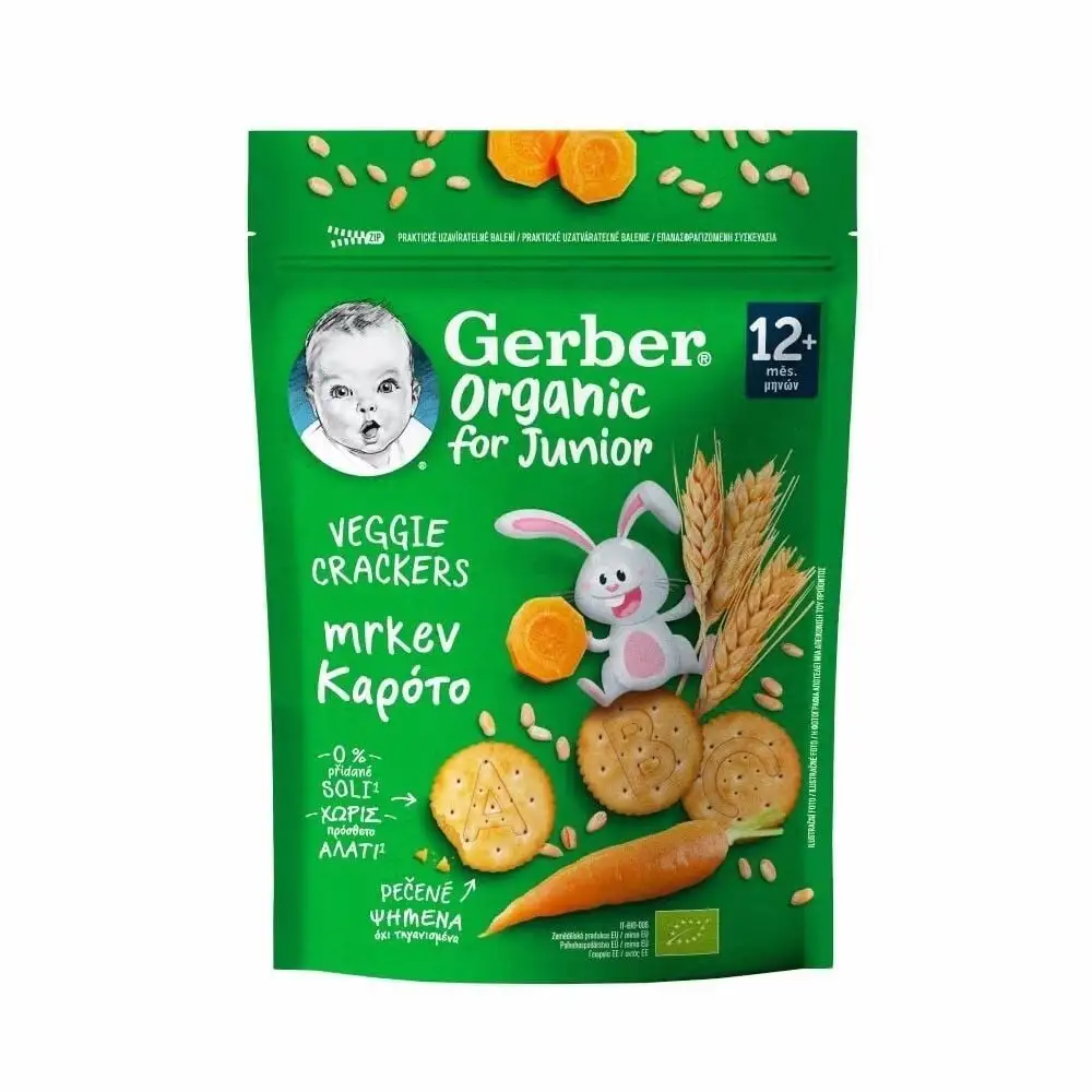 Крекери Gerber organic пшен/морква 100г