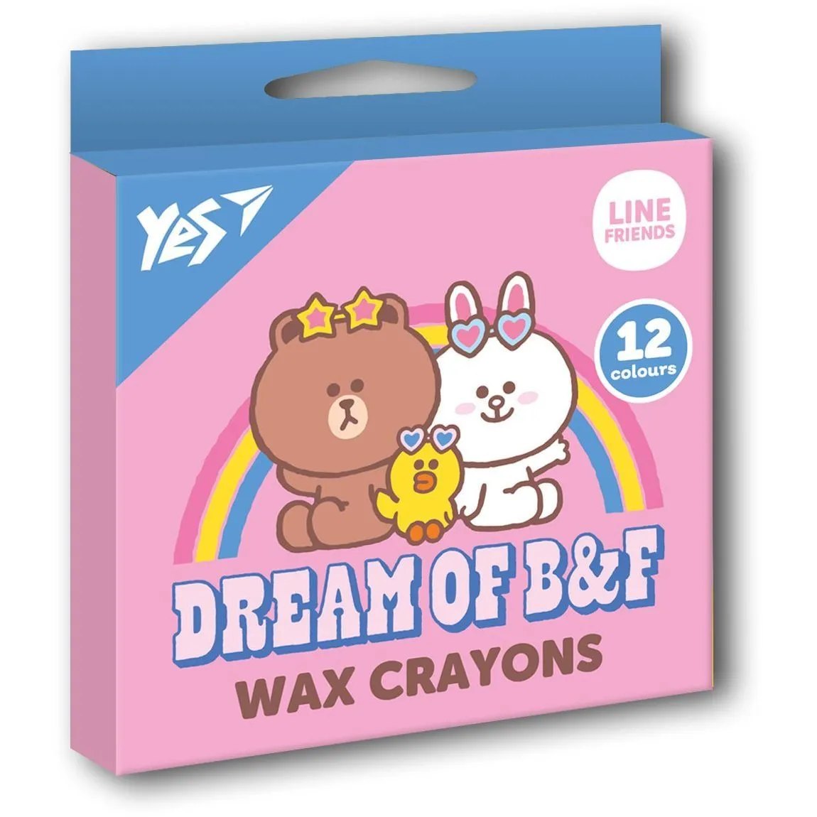 Набір воскових олівців YES 12 шт. &quot;Line Friends&quot;