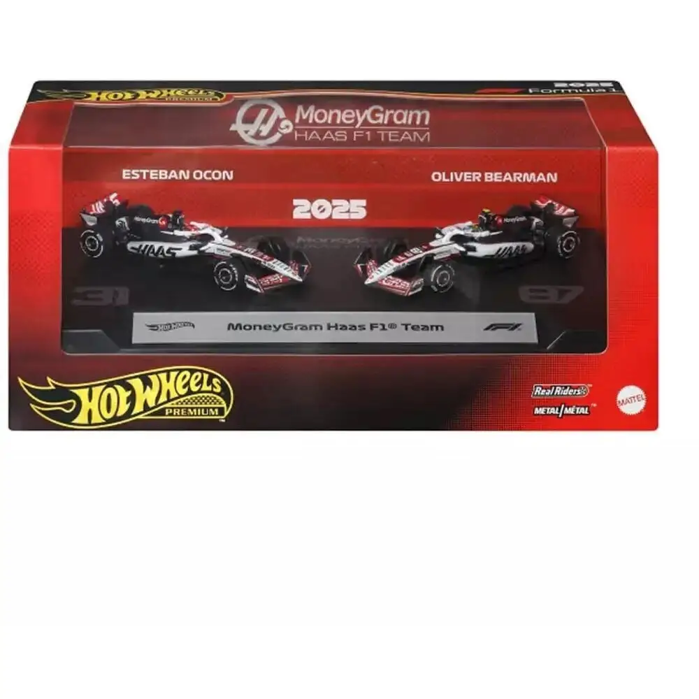 Набір з 2-х колекційних болідів Haas Esteban Ocon та Oliver Bearman "Formula 1" Hot Wheels