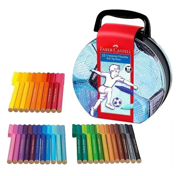 155538 ФЛОМАСТЕРИ 33 КОЛ. CONNECTOR &quot;ФУТБОЛ&quot;