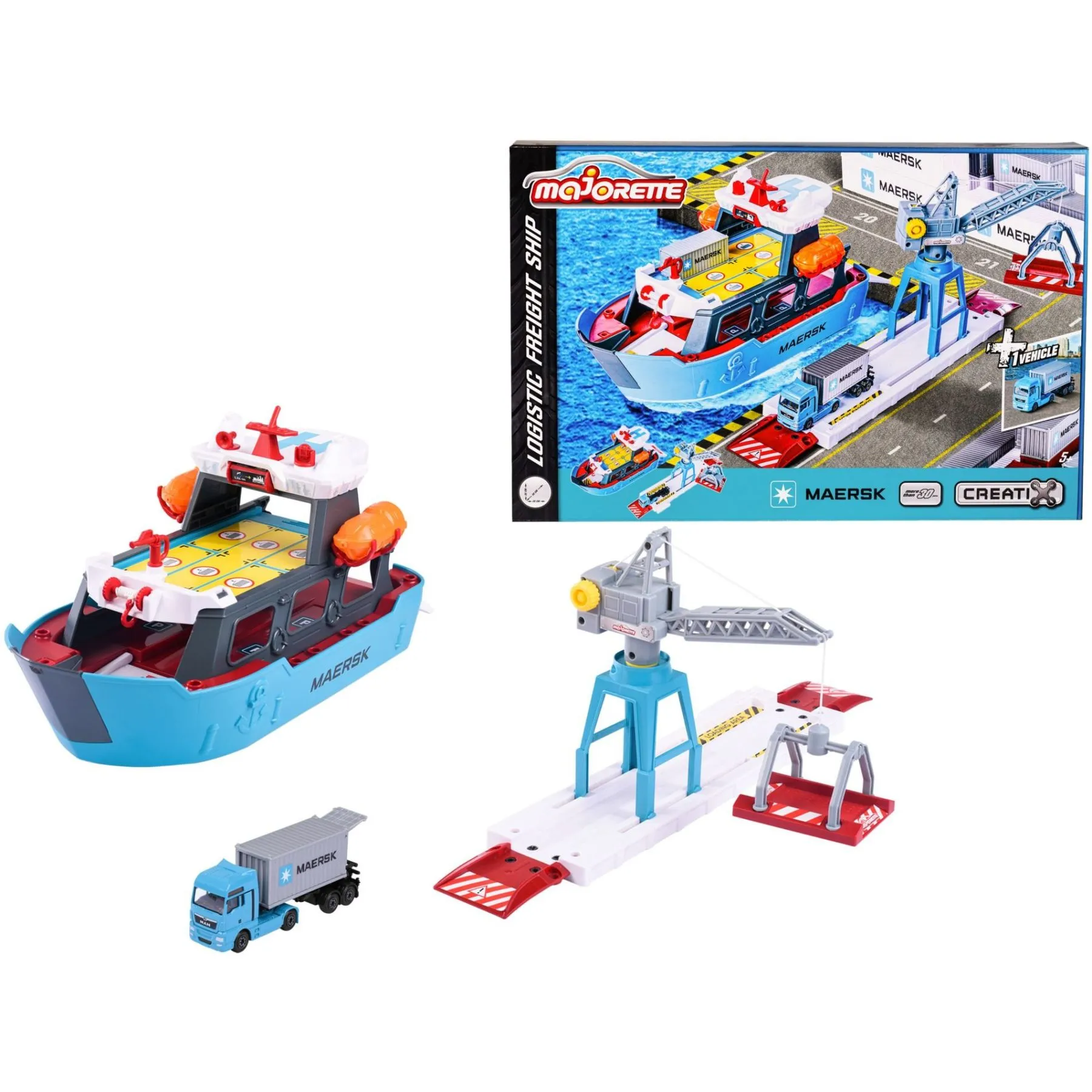 Ігровий набір Majorette &quot;Креатикс. MAERSK Логістичний порт&quot;, 5+