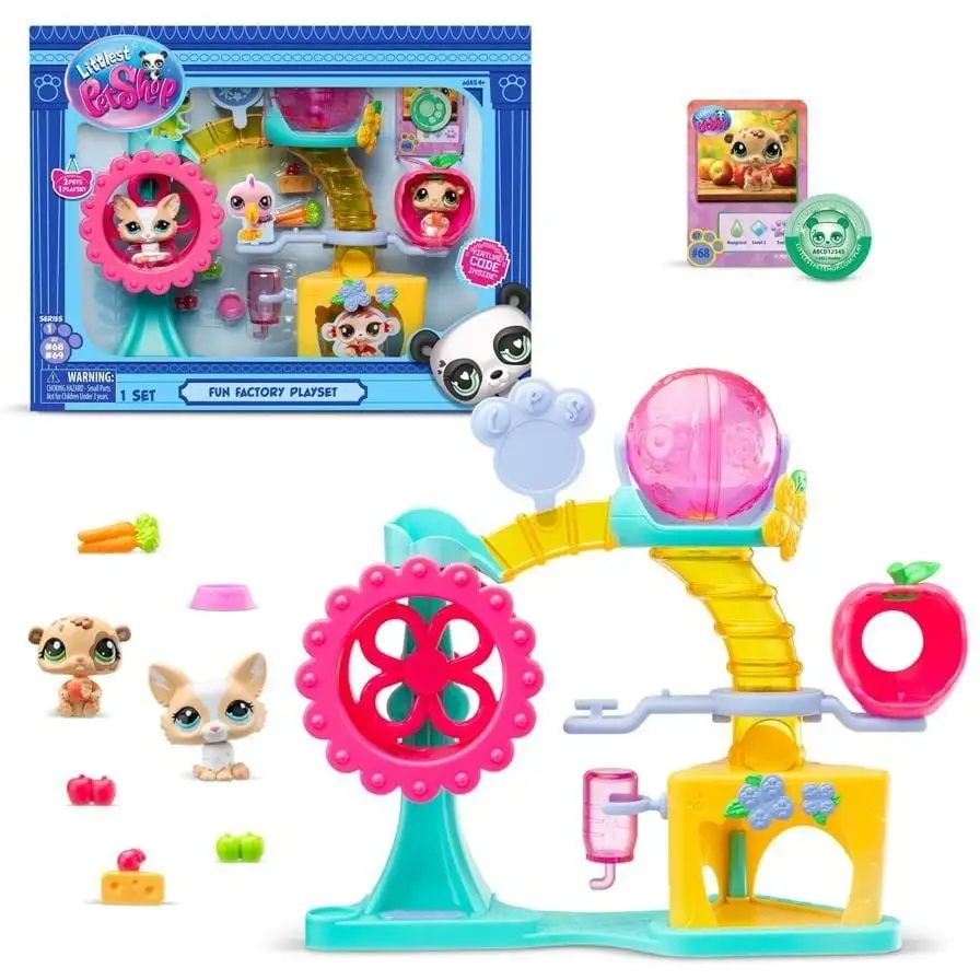 Ігровий набір LITTLEST PET SHOP  ФАБРИКА РОЗВАГ (2 фігурки, фабрика, аксес.)