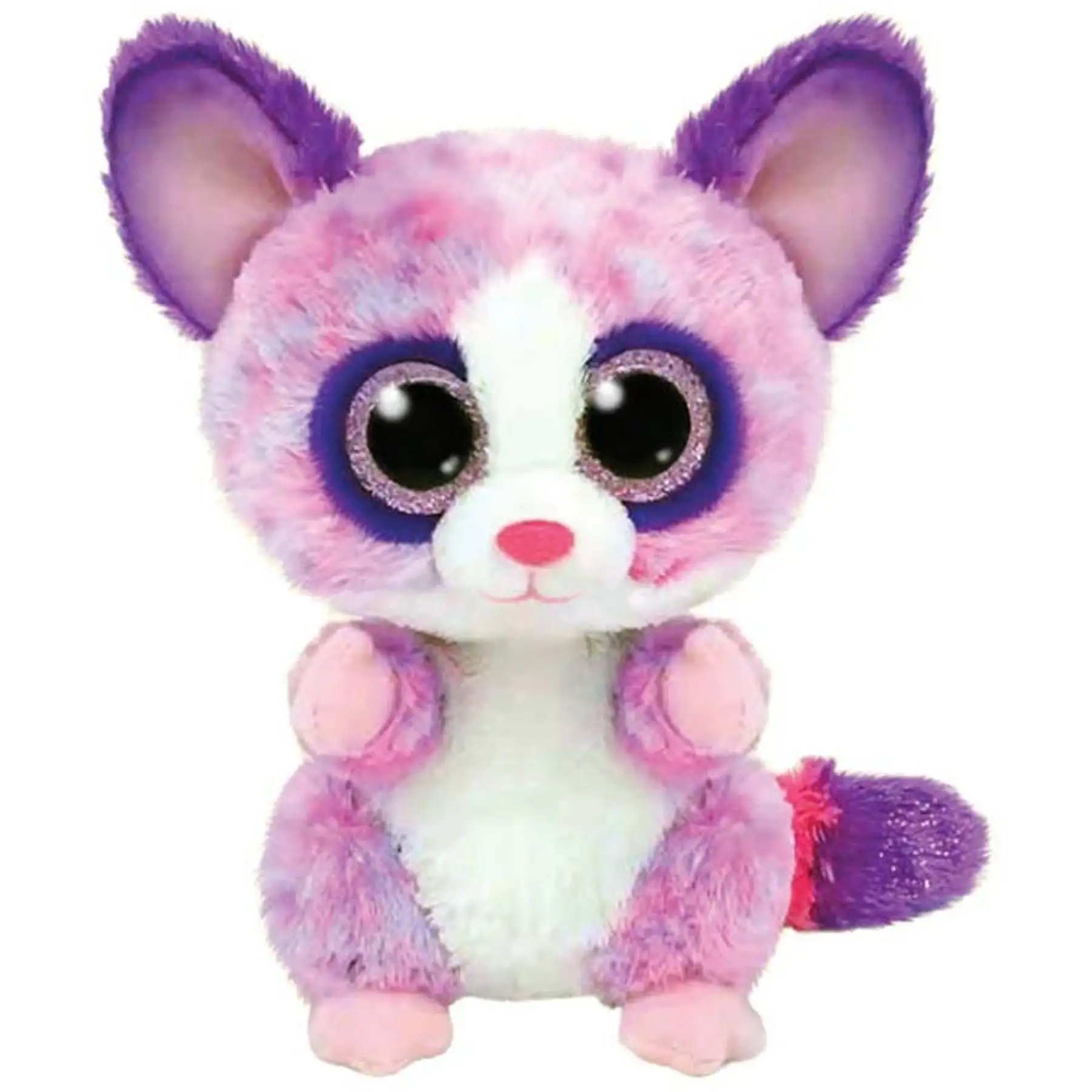 Дитяча іграшка мяконабивна TY Beanie Boos 36395 Рожевий лемур "BECCA" 15 см