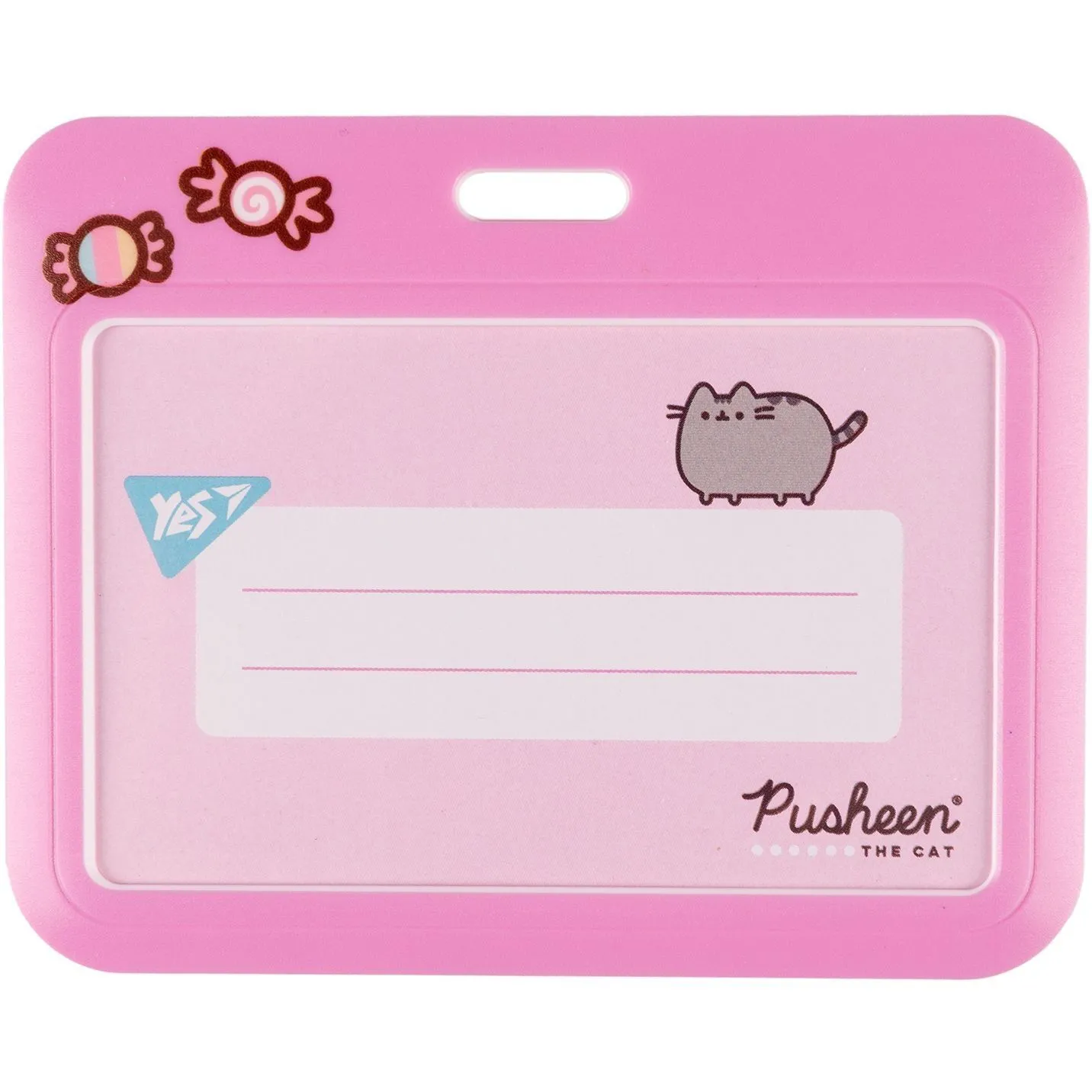 Бейдж без стрічки горизонтальний Yes "Pusheen", слайдер