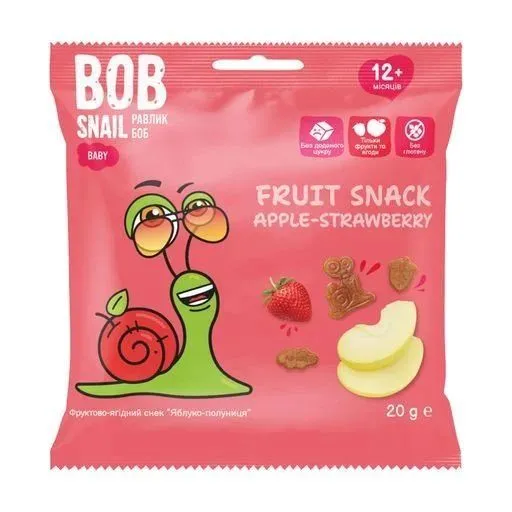 Фруктово-ягідн.снек &quot;ЯБЛУКО-ПОЛУНИЦЯ&quot;20г