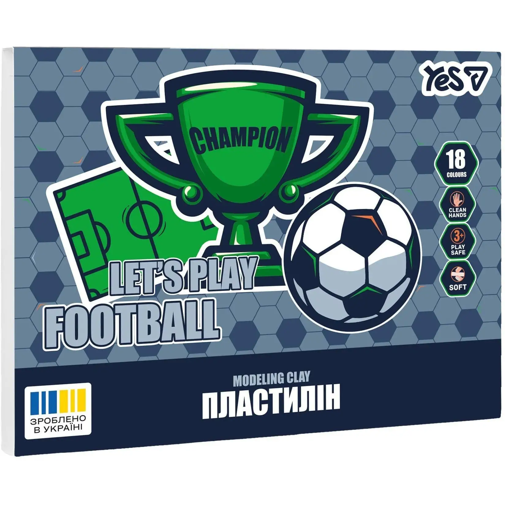 Пластилін Yes, 18 кол., 360г "Football"