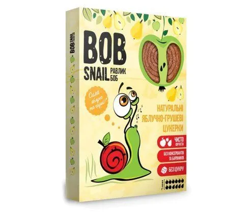 Цукерки &quot;Яблуко, груша&quot; 60 г, Равлик Боб