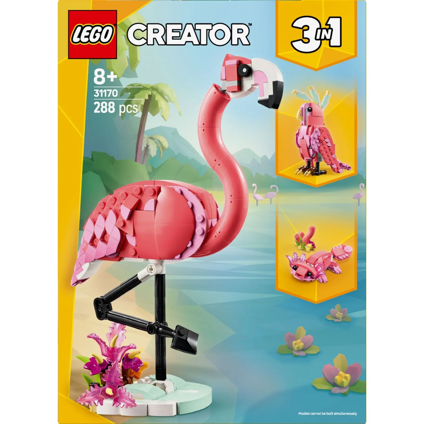 Конструктор Дикі тварини: рожевий фламінго LEGO Creator