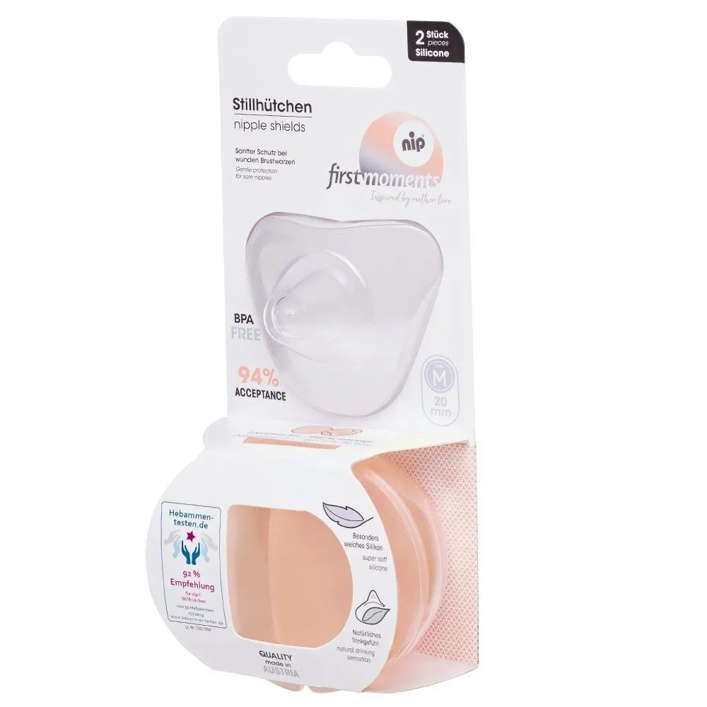 Силіконові накладки на груди &quot;Перші моменти&quot; 2шт. + кейс для зберігання &quot;М&quot; (20мм.)/NIP