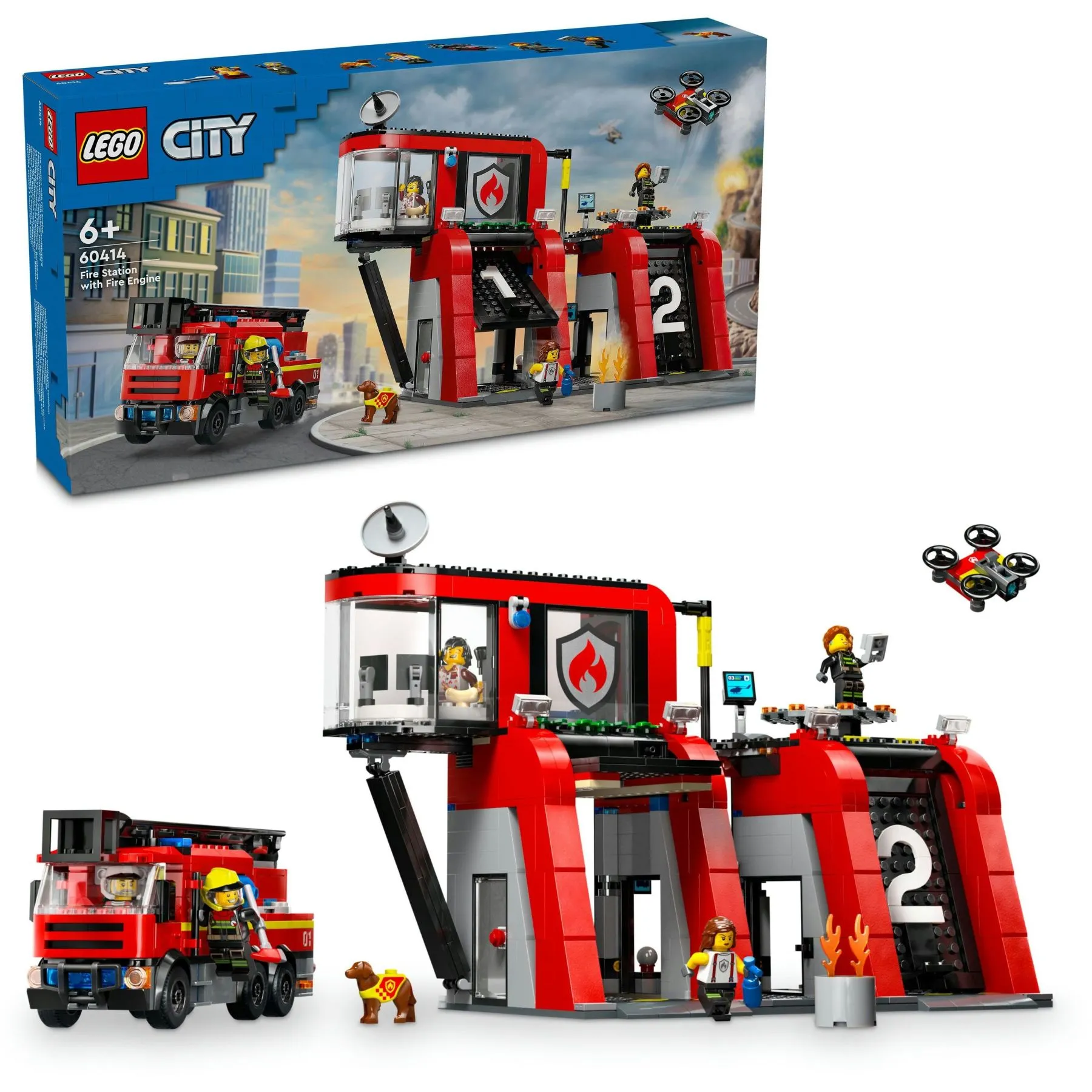 Конструктор Пожежне депо з пожежною машиною LEGO City