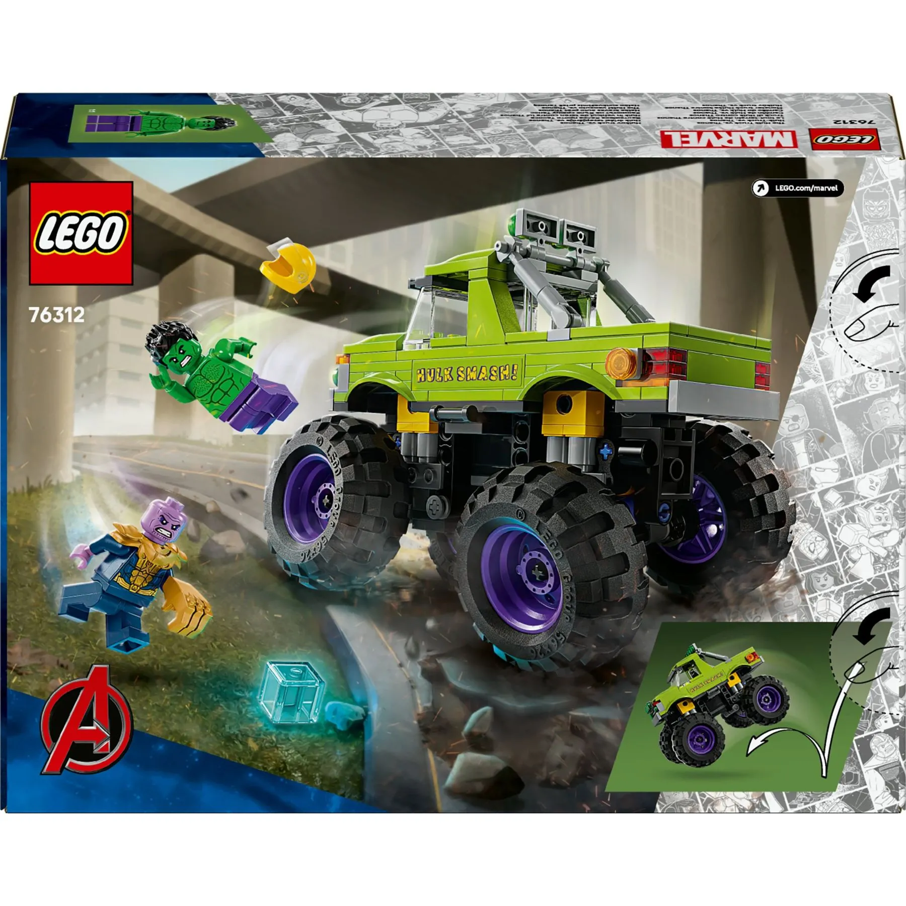 Конструктор Вантажівка Халка проти Таноса LEGO Super Heroes