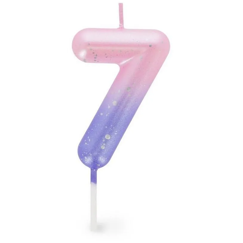 Свічка для торта  Happy Birthday Candle  рожева  7, арт CNU0008