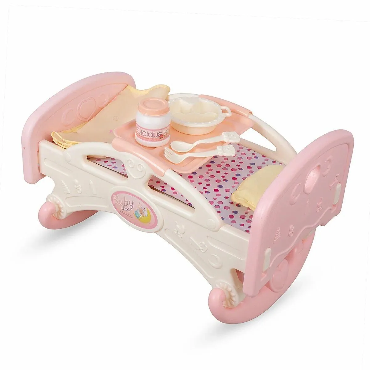 Іграшкове ліжечко для ляльки з набором аксесуарів