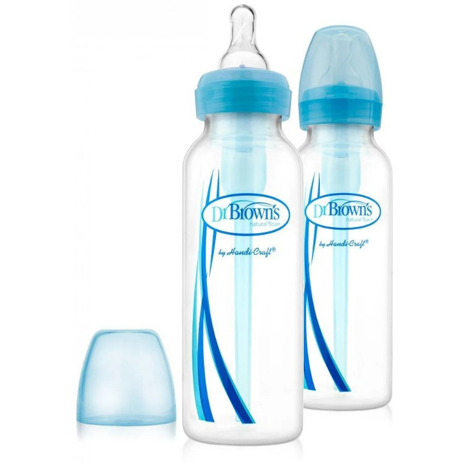 Детская бутылочка для кормления Dr.Brown&#039;s с узким горлышком, 250 мл, 2 шт. в упаковке, цвет голубой