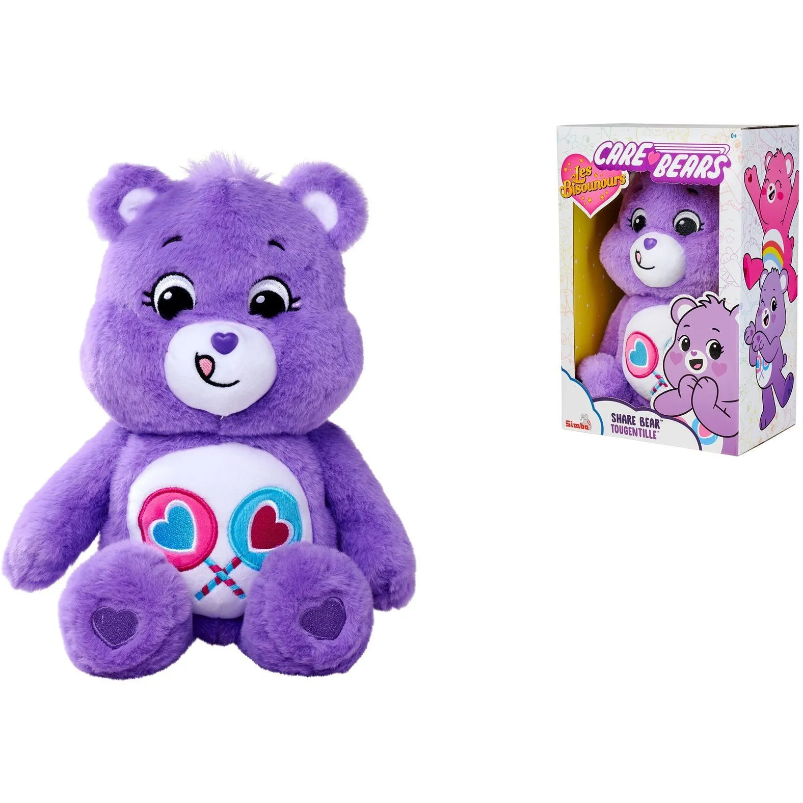 М'яка іграшка ведмідь "Care Bears. Фіолетовий", 35 см, 0 міс+
