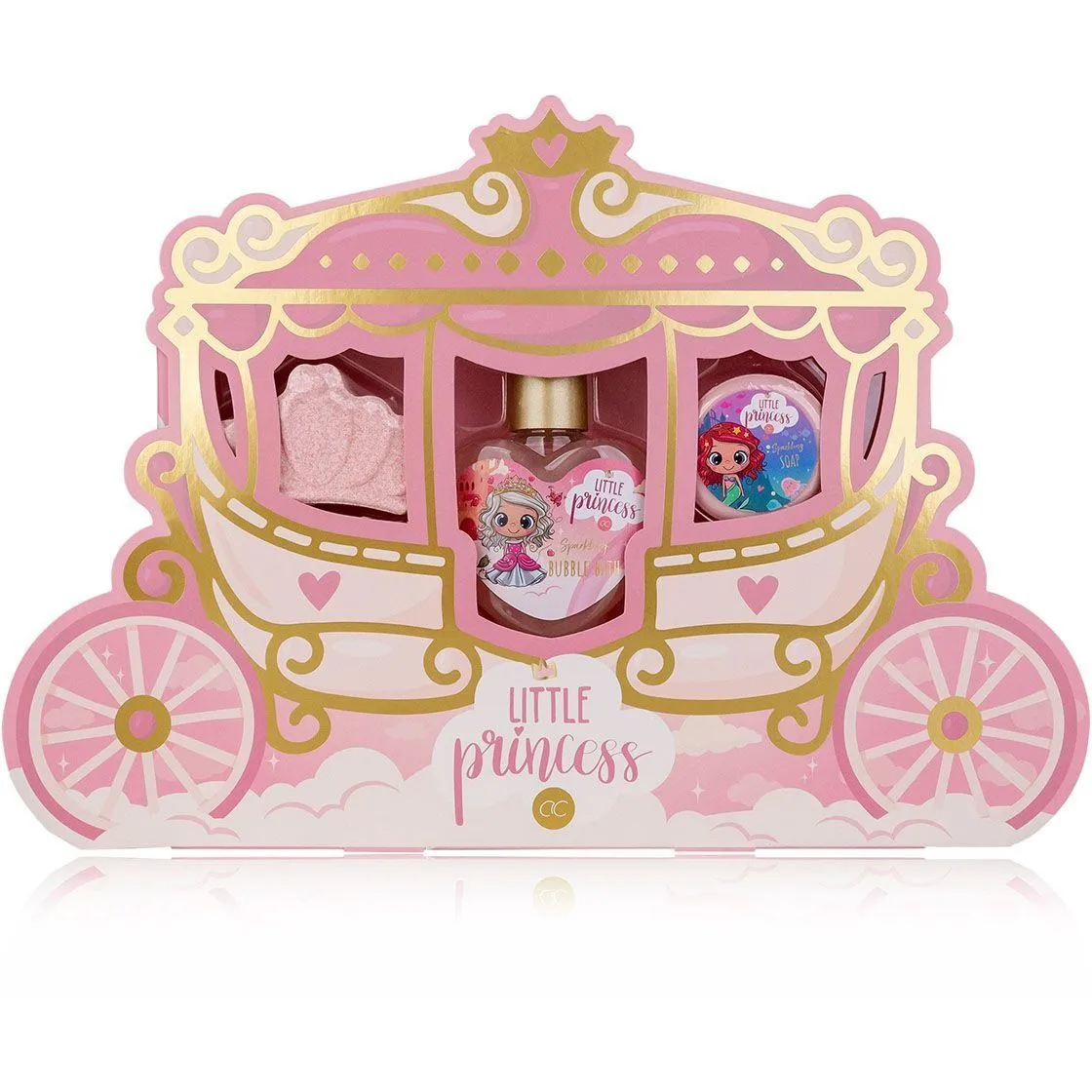 Подарунк.набір LITTLE PRINCESS (піна д/ванни 80 мл, бомба д/ванни 50 г, мило 20 г, папір. упак. у формі карети