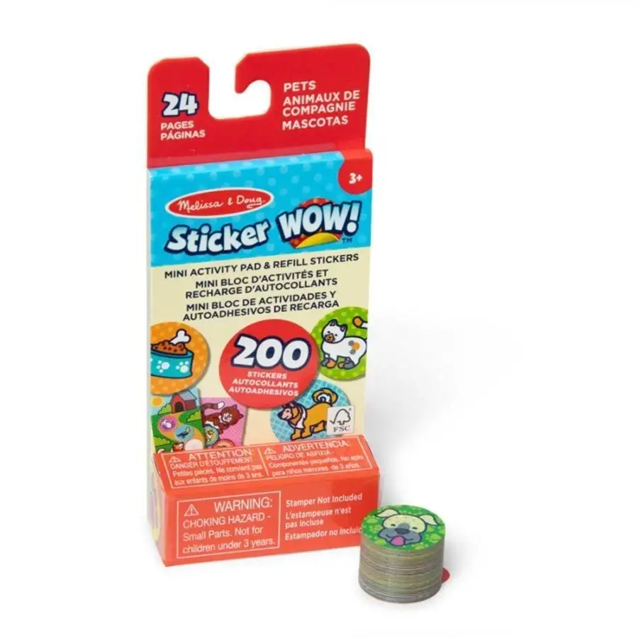 Melissa &amp; Doug. Sticker WOW: Набір з міні блокноту та запасних наліпок для штампу [Улюбленціk