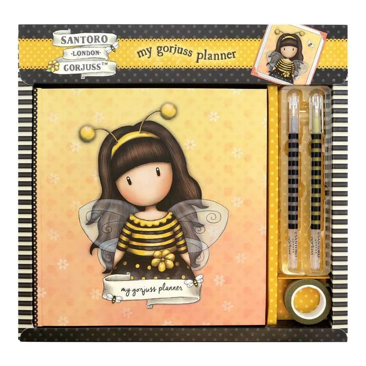 Gorjuss - Набір канцелярії в подарунковій упаковці - Bee-Loved (Just Bee-Cause) Santoro