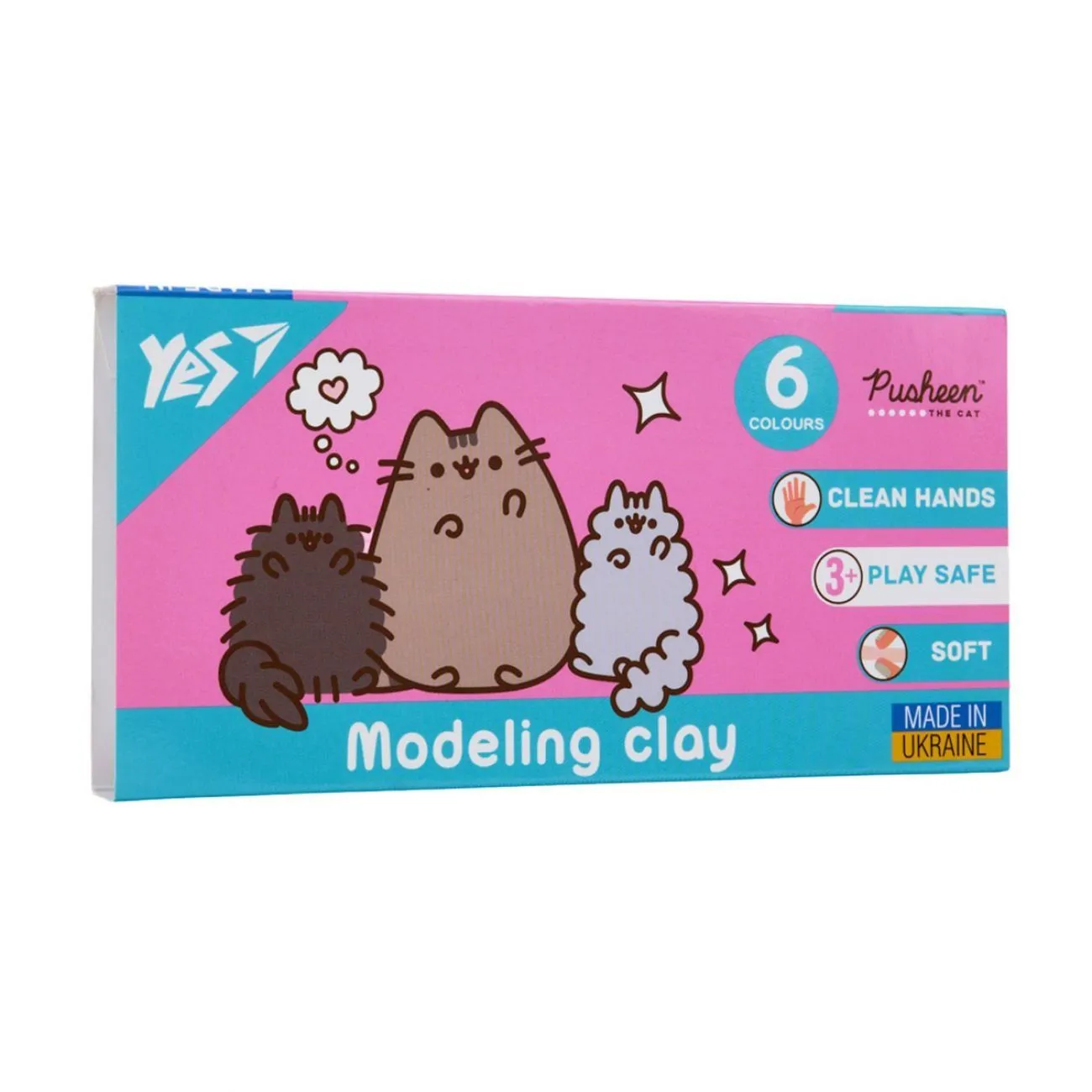 Пластилін Yes, 6 кол., 120г "Pusheen"