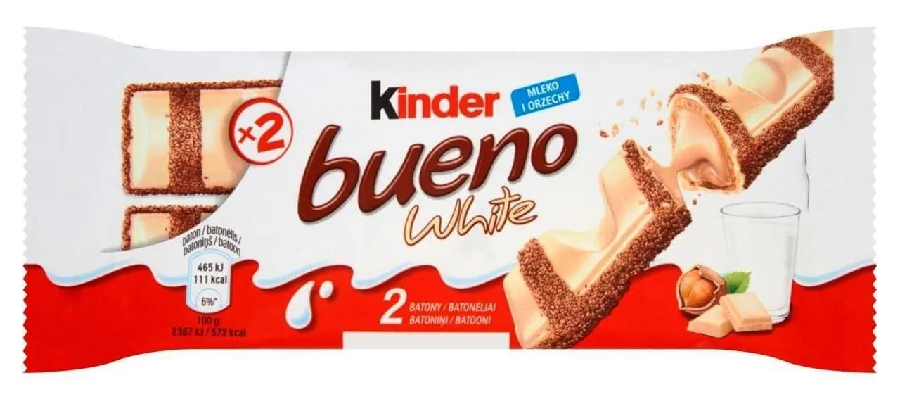 Вафлі &quot;Kinder Bueno&quot; в білому шоколаді