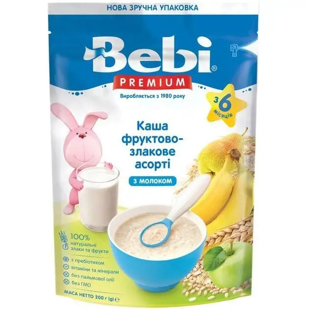 Каша мол фруктово-злак асорті, з 6 міс