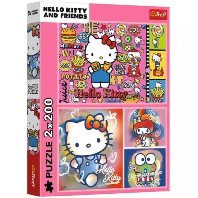 33363 Trefl Пазли "2x200" Hello Kitty Вітаю Кітті та друзів