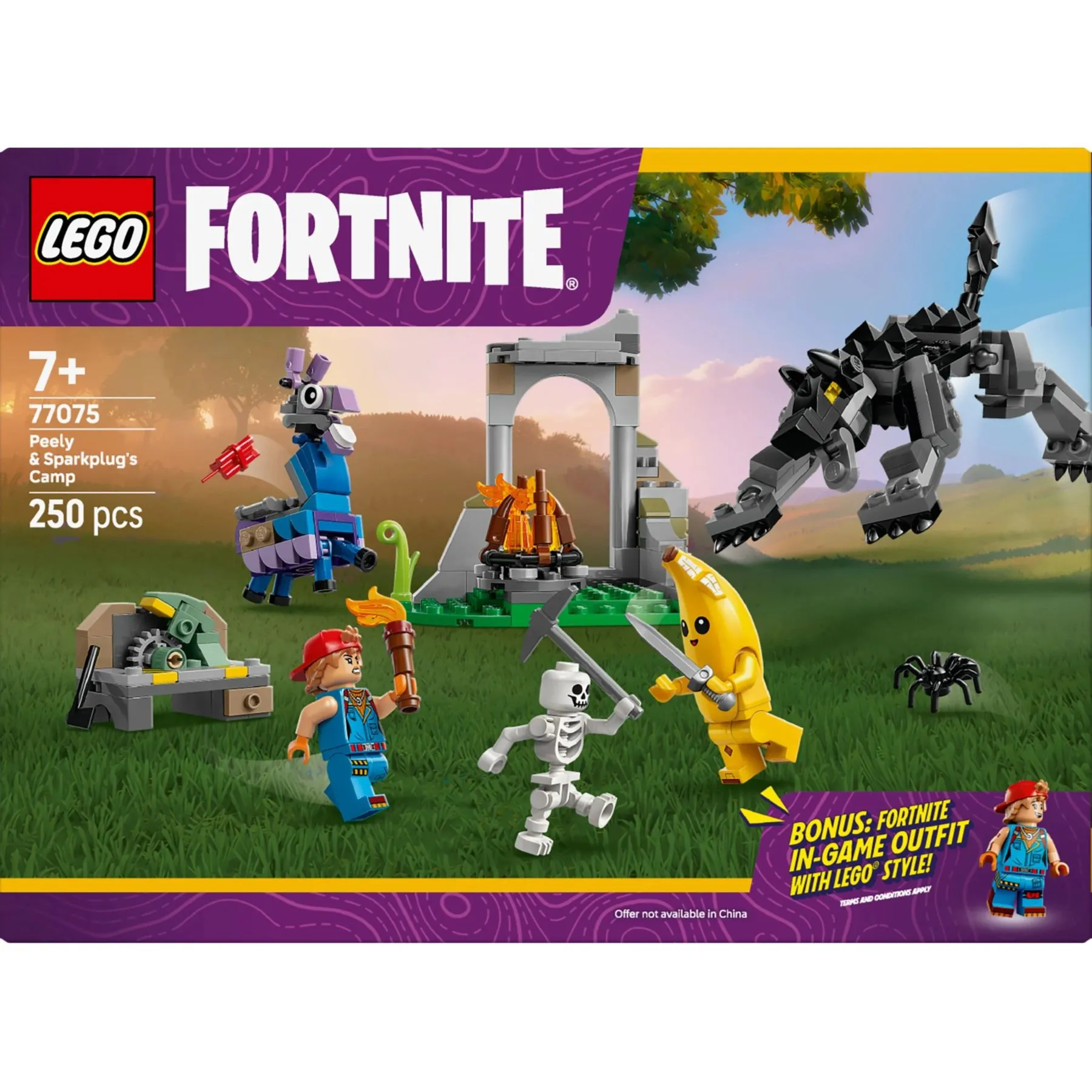Конструктор Табір Peely та Sparkplug LEGO Fortnite
