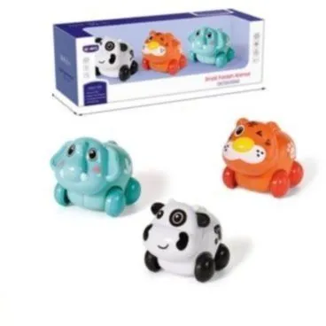 Іграшкові тваринки з інерційним рухом (3 шт.)