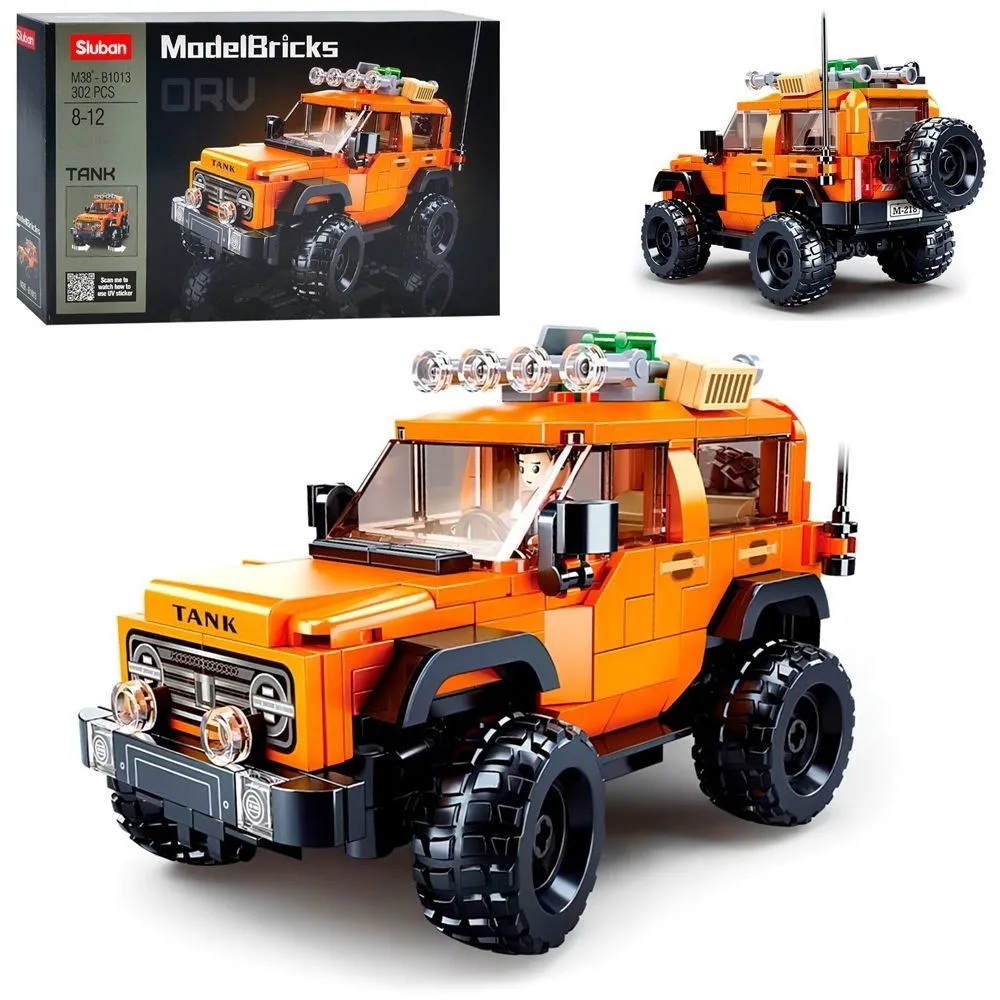 Конструктор SLUBAN M38-B1013 "Model Bricks": Танк SUV померанч, 302 дет.