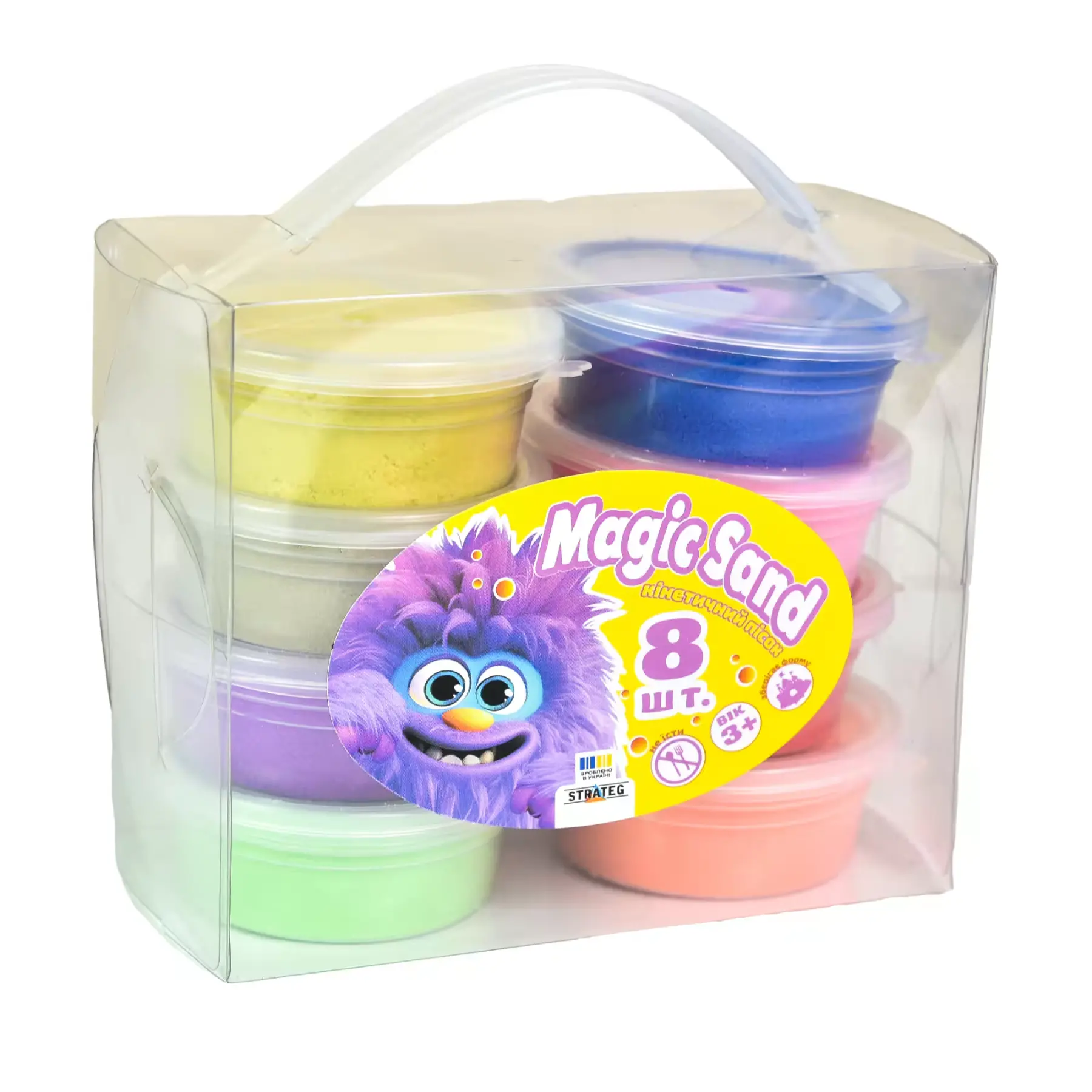 Набір кінетичного піску &quot;Magic sand&quot; 8 шт Strateg (39406)